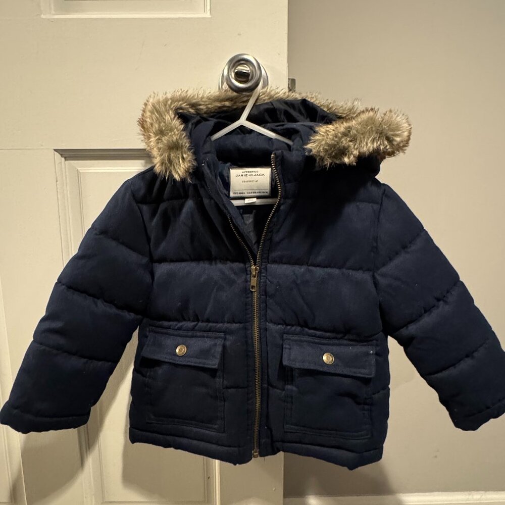 Janie and Jack: Navy Puffer Jacket (2T)